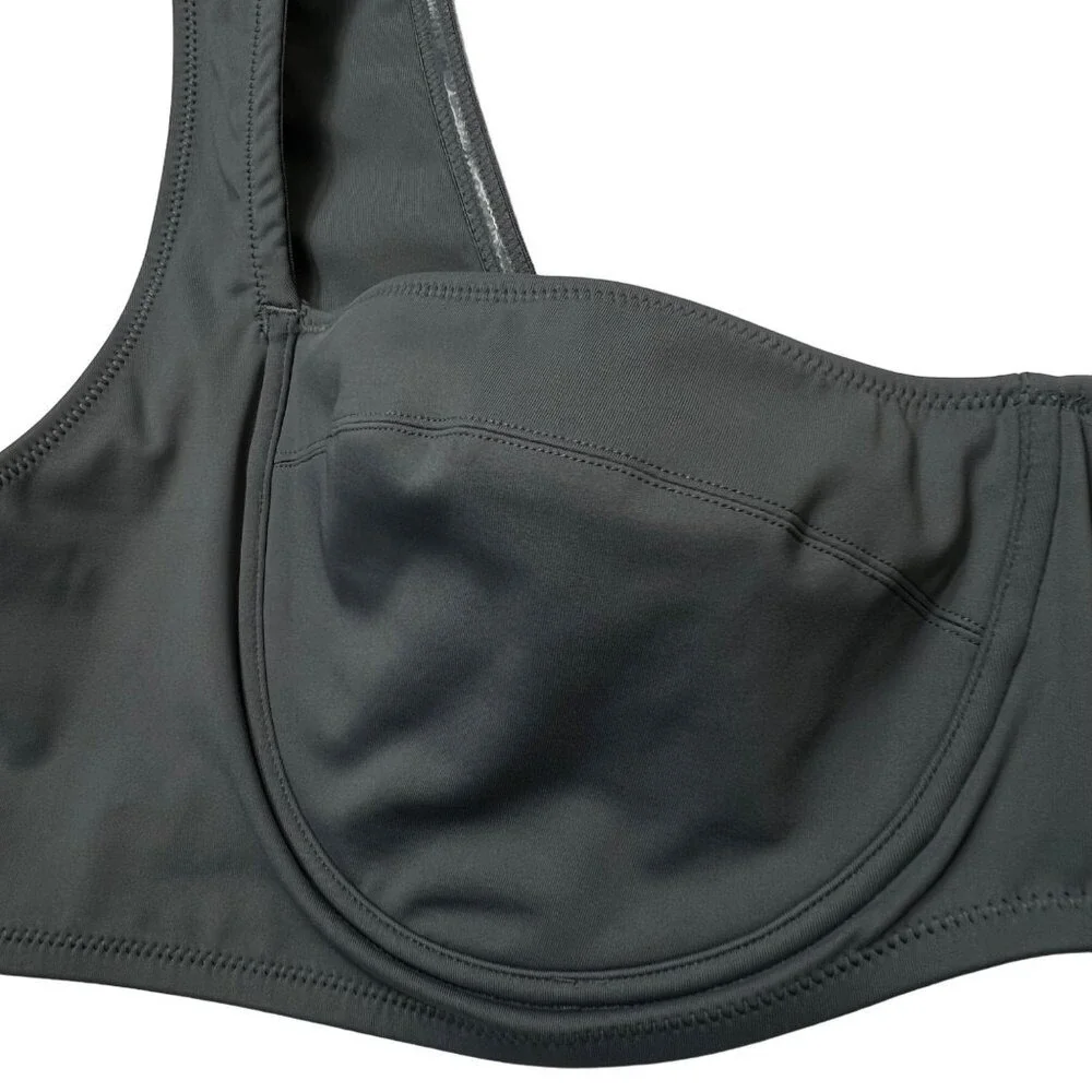 SKIMS Shaping Swim Underwire Bikini Top +‎ Dipped Bikini Bottom Gunmetal 4X